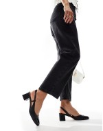Bialle Heeled Shoe in Black Leather