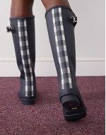 Original tall wellington boots in gingham navy