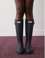 Original tall wellington boots in gingham navy