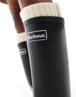with Lucy Williams Abbey wellington boot with logo detail in black