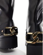 Simmi London Wide Fit Gerald Knee Boot in Black