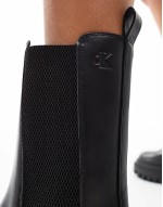 flatform chelsea boot in black