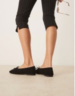 Landmark suede high-vamp ballets in black