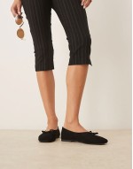 Landmark suede high-vamp ballets in black