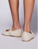 Griffin mary jane ballet flats in natural raffia