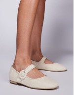 Griffin mary jane ballet flats in natural raffia