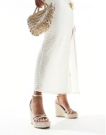 espadrilles wedge heeled sandals in gold