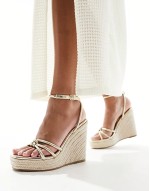 espadrilles wedge heeled sandals in gold
